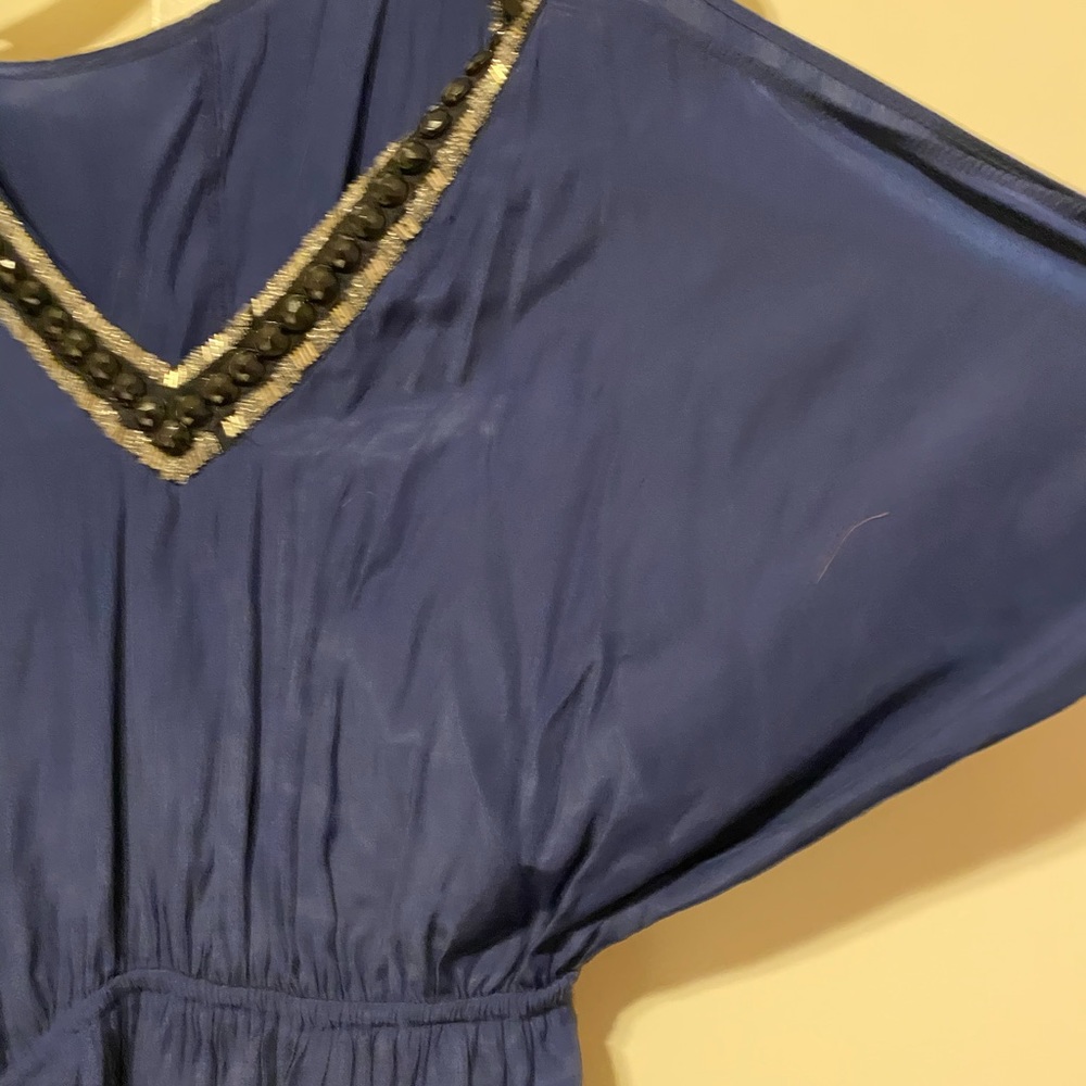 One Piece Blue Shorts Jumpsuit